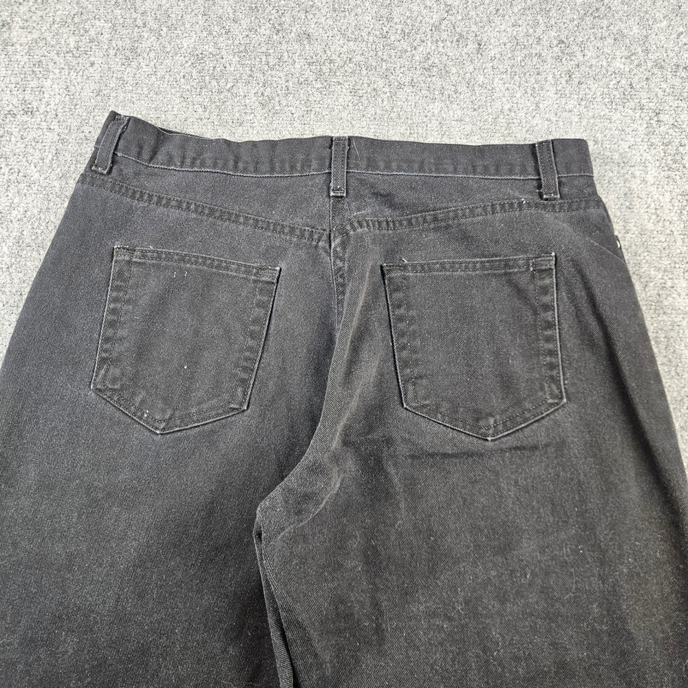 Faded Glory Mens Black Straight Leg Denim Jeans 100% Cotton Made in USA 16A - Picture 9 of 10